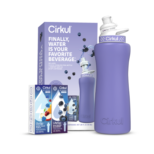 32oz. Matte Periwinkle Stainless Steel Bottle Starter Kit C2